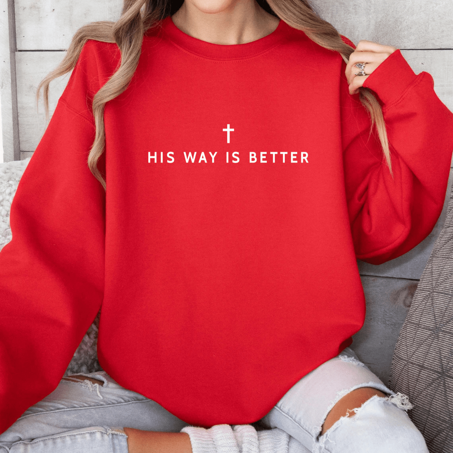 His Way Is Better Christian Faith Gildan Jesus Sweatshirt - Hollow Point Society - Sweater