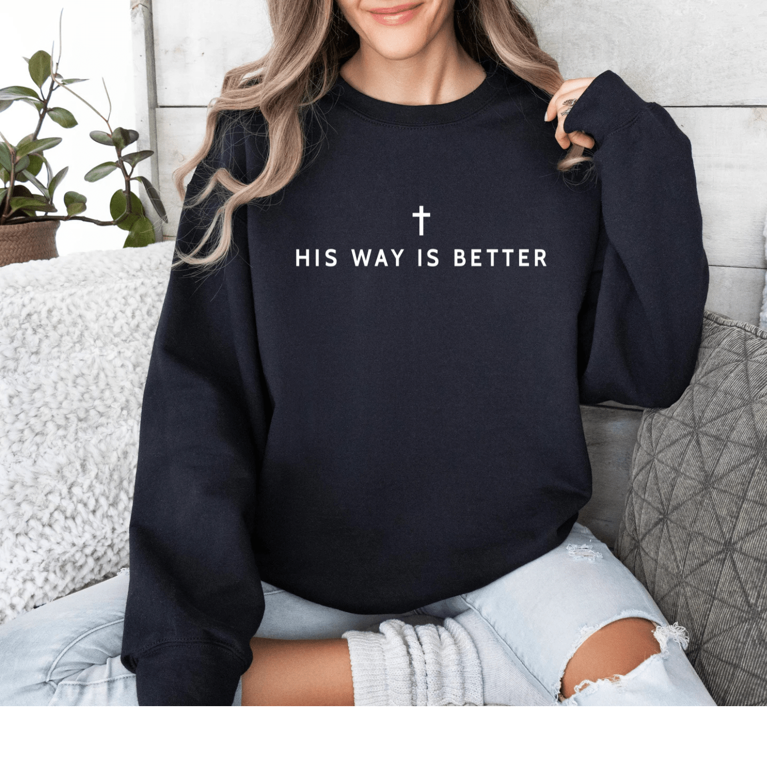 His Way Is Better Christian Faith Gildan Jesus Sweatshirt - Hollow Point Society - Sweater