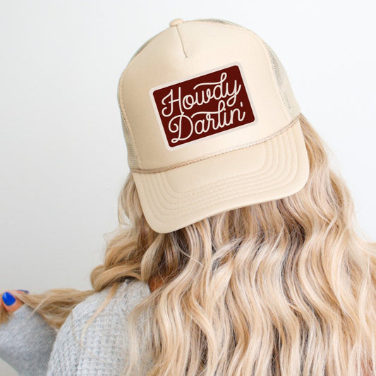 Howdy Darlin' Country Classic Foam Trucker Hat Khaki - Hollow Point Society - Trucker Hat