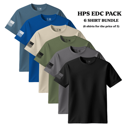 HPS American Flag Everyday Classics (EDC) Essentials 6pk T-Shirt Bundle - Hollow Point Society - T-Shirt