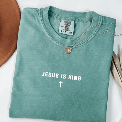 Jesus Is King Cross Christian Faith Graphic T-Shirt - Hollow Point Society - T-Shirt