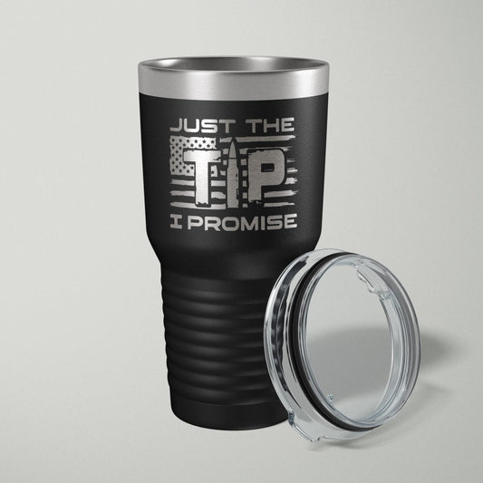 Just The Tip 2nd Amendment Laser Engraved Tumbler - 30oz - Hollow Point Society - Tumblers