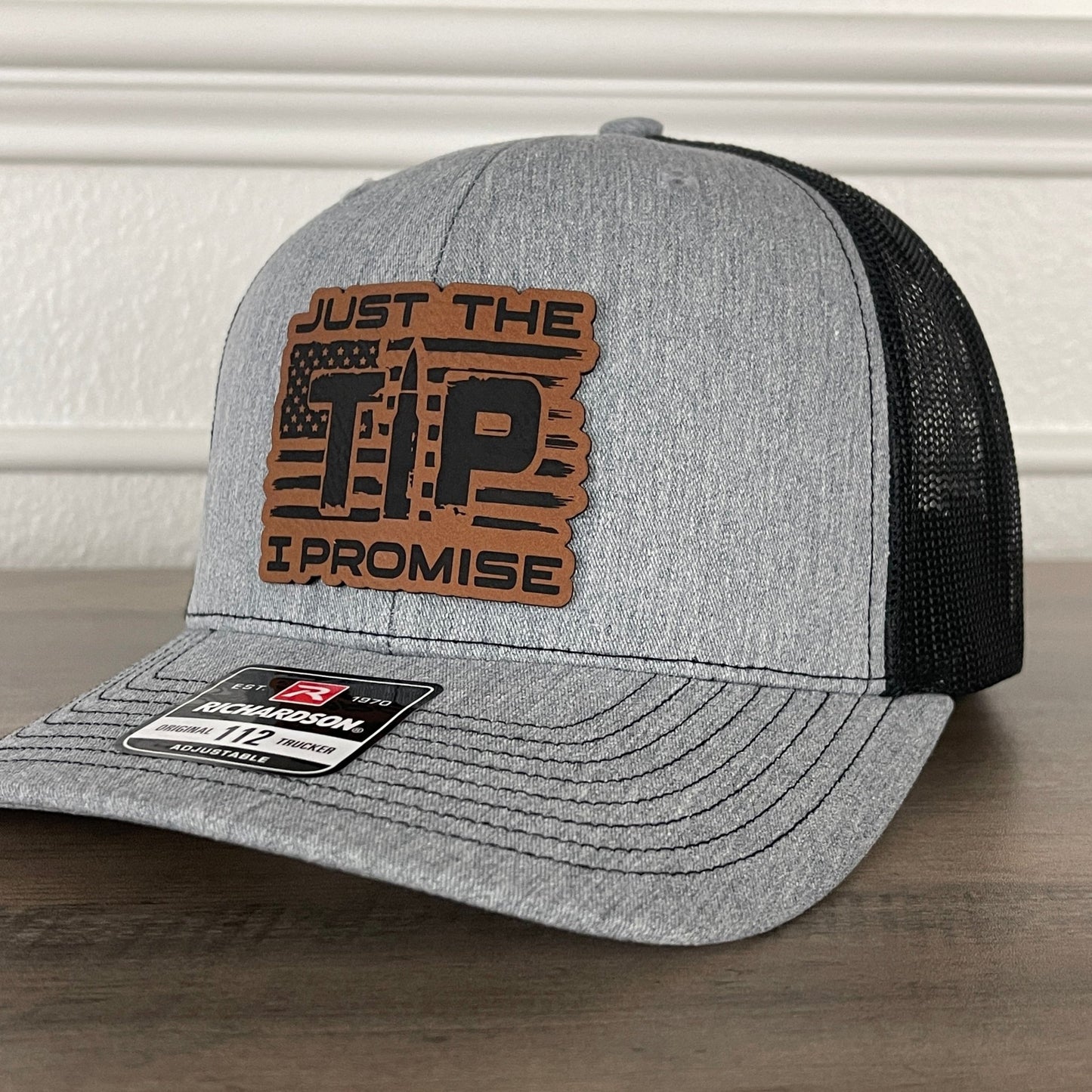 Just The Tip, I Promise 2A Second Amendment Leather Patch Hat - Hollow Point Society - Patch Hat