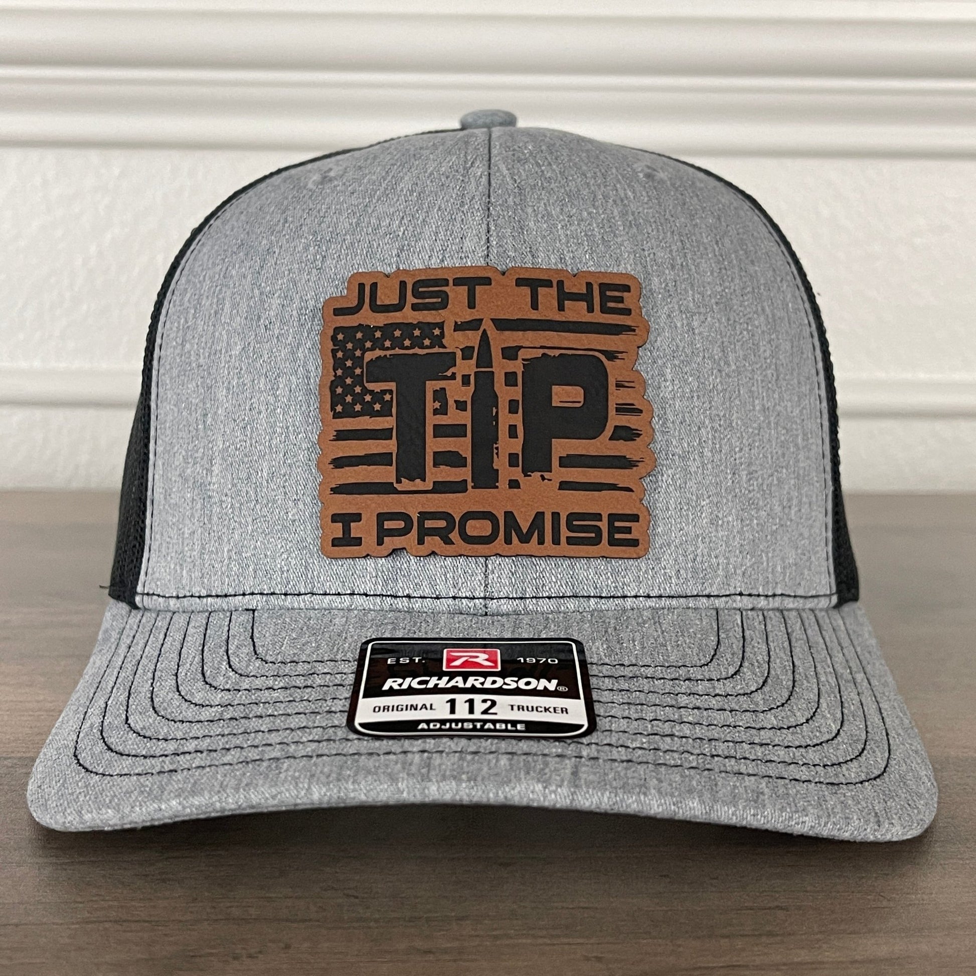 Just The Tip, I Promise 2A Second Amendment Leather Patch Hat - Hollow Point Society - Patch Hat