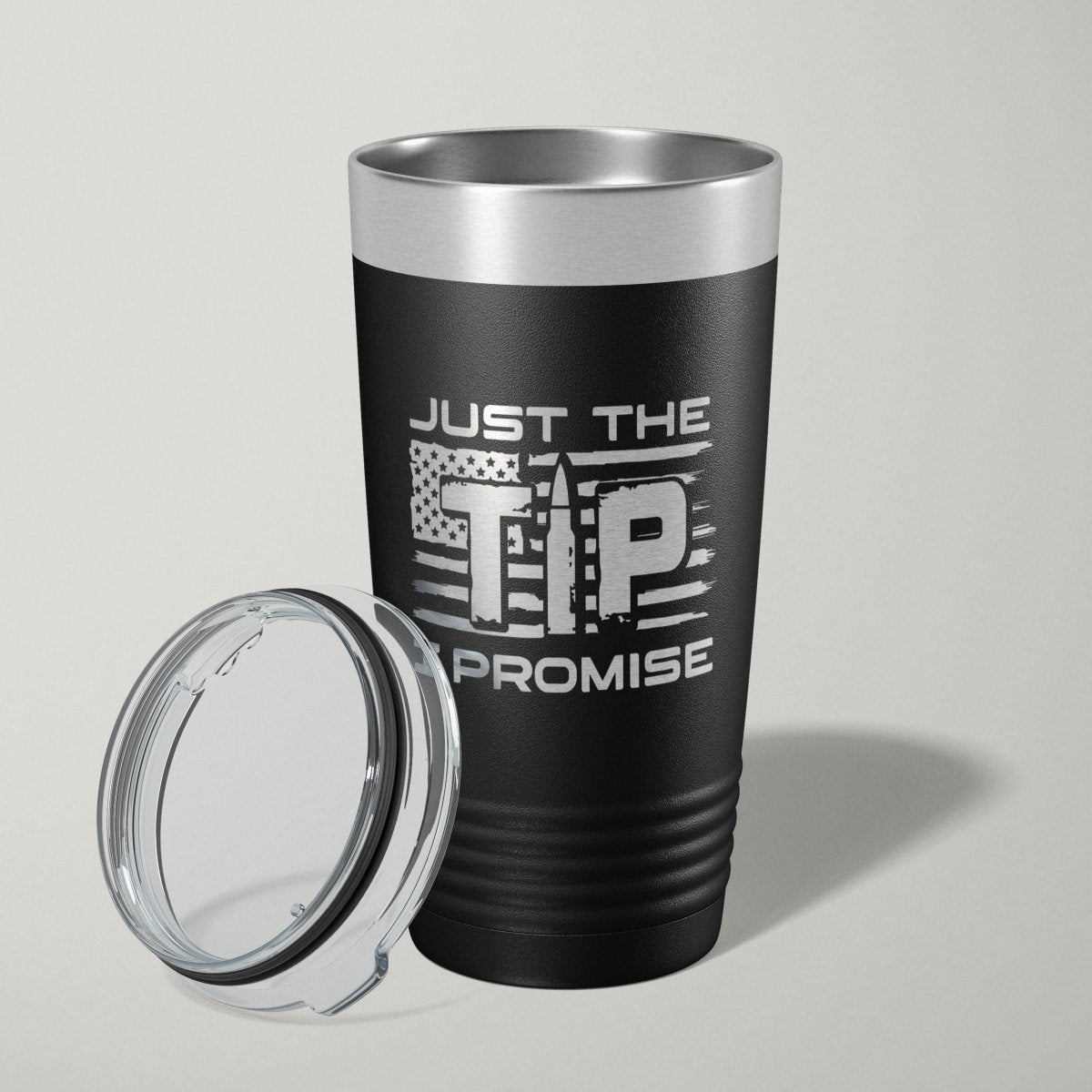 Just The Tip I Promise 2nd Amendment 20oz Laser Engraved Tumbler Travel Mug - Hollow Point Society - Tumblers