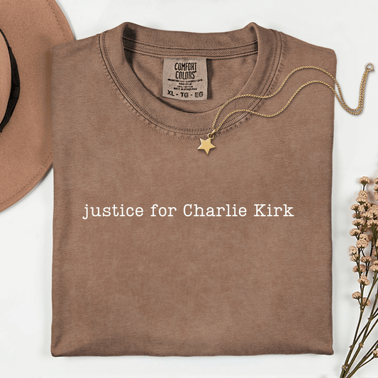 Justice for Charlie Kirk Comfort Colors T-Shirt - Hollow Point Society - T-Shirt