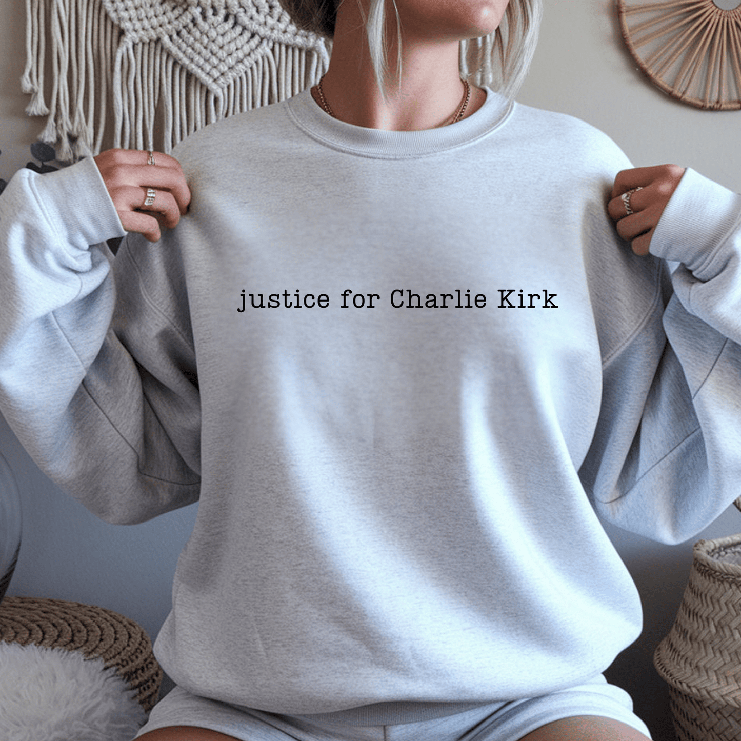 Justice For Charlie Kirk Gildan Sweatshirt - Hollow Point Society - Sweater