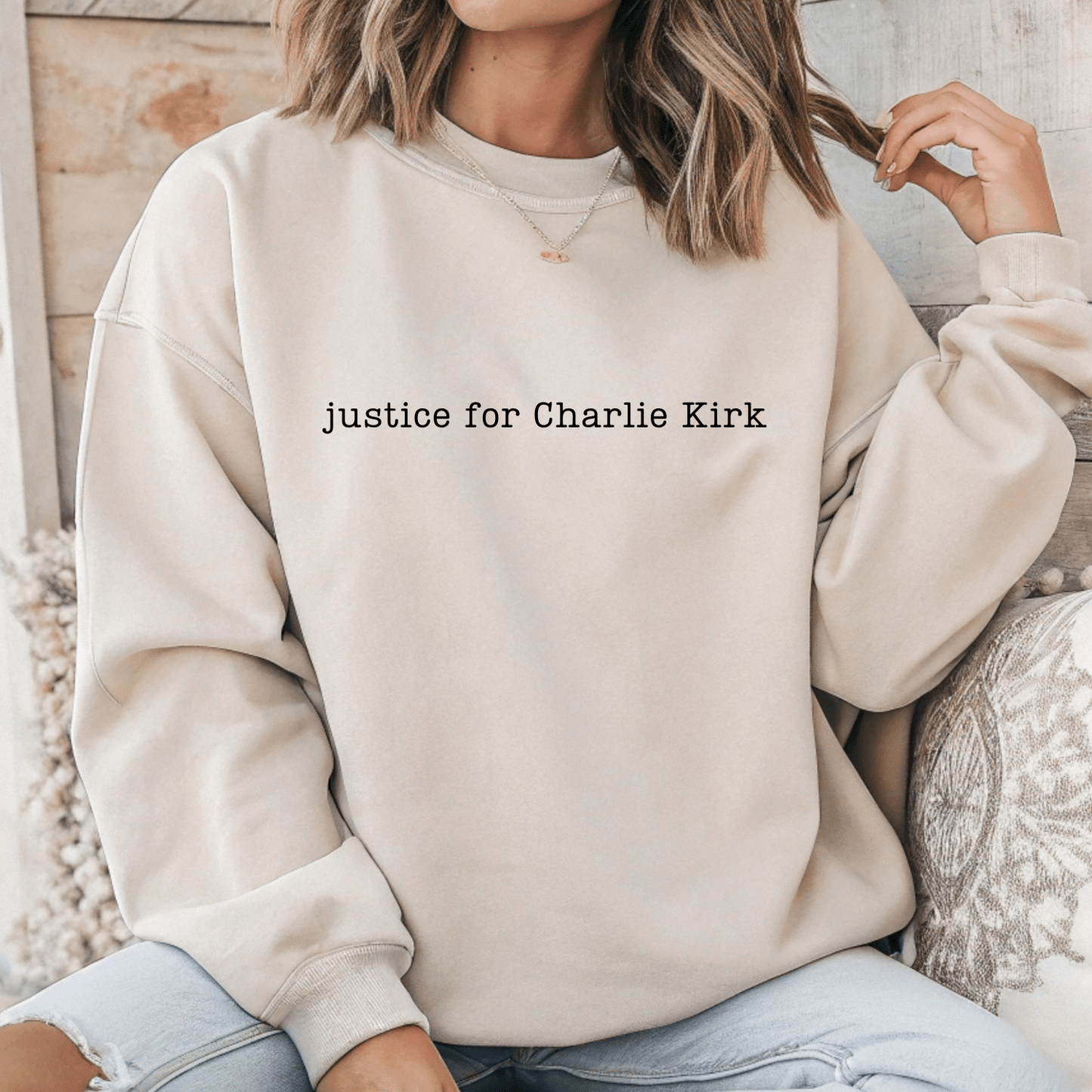 Justice For Charlie Kirk Gildan Sweatshirt - Hollow Point Society - Sweater