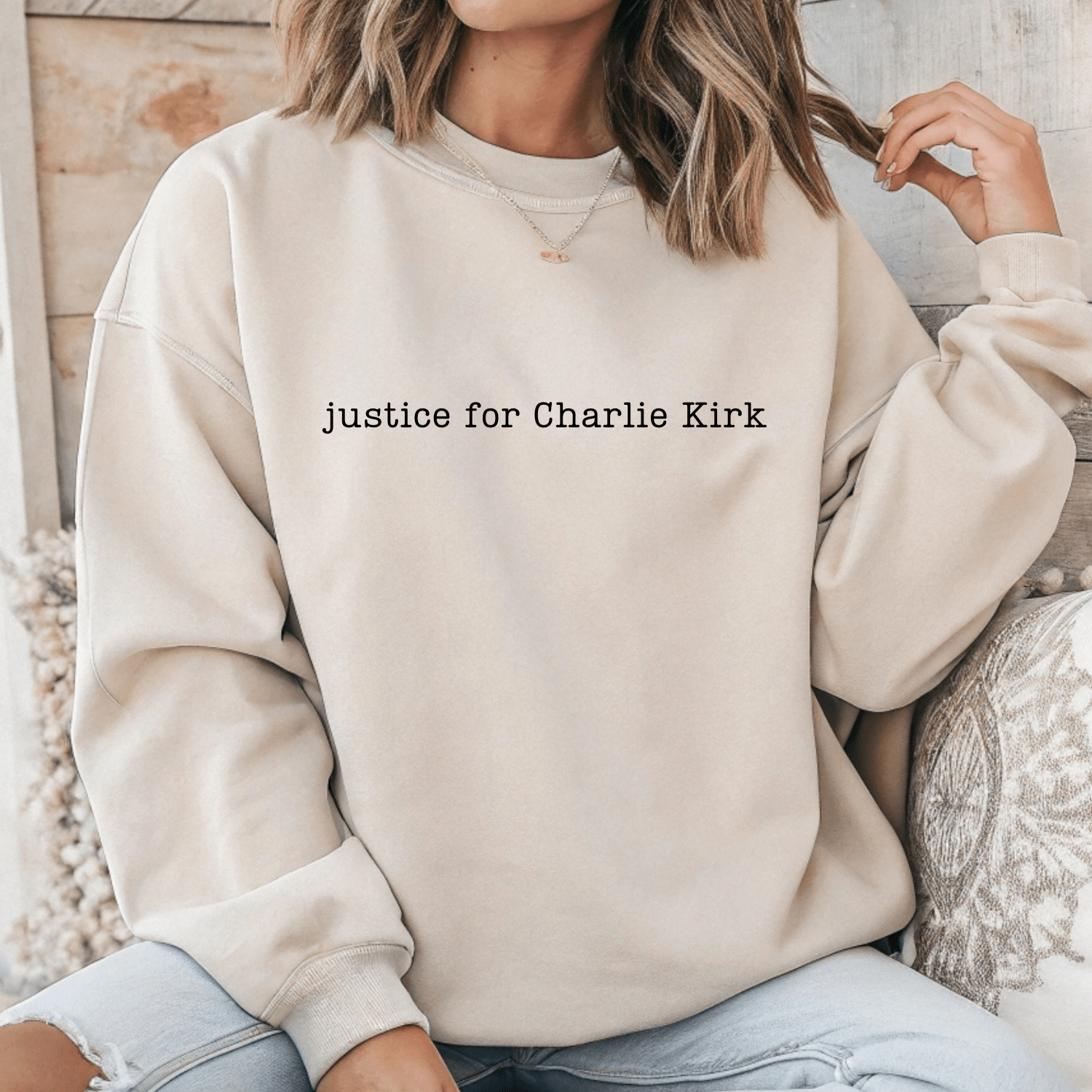 Justice For Charlie Kirk Gildan Sweatshirt - Hollow Point Society - Sweater