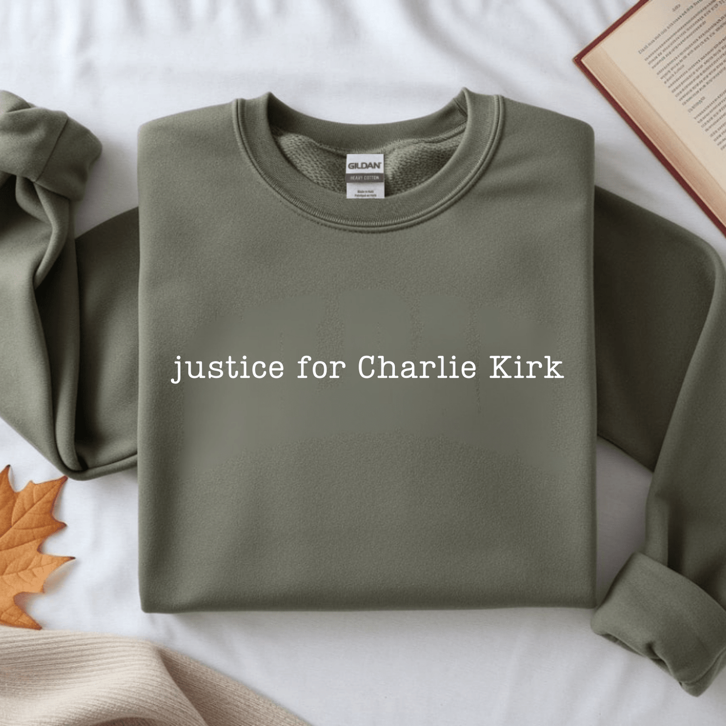 Justice For Charlie Kirk Gildan Sweatshirt - Hollow Point Society - Sweater