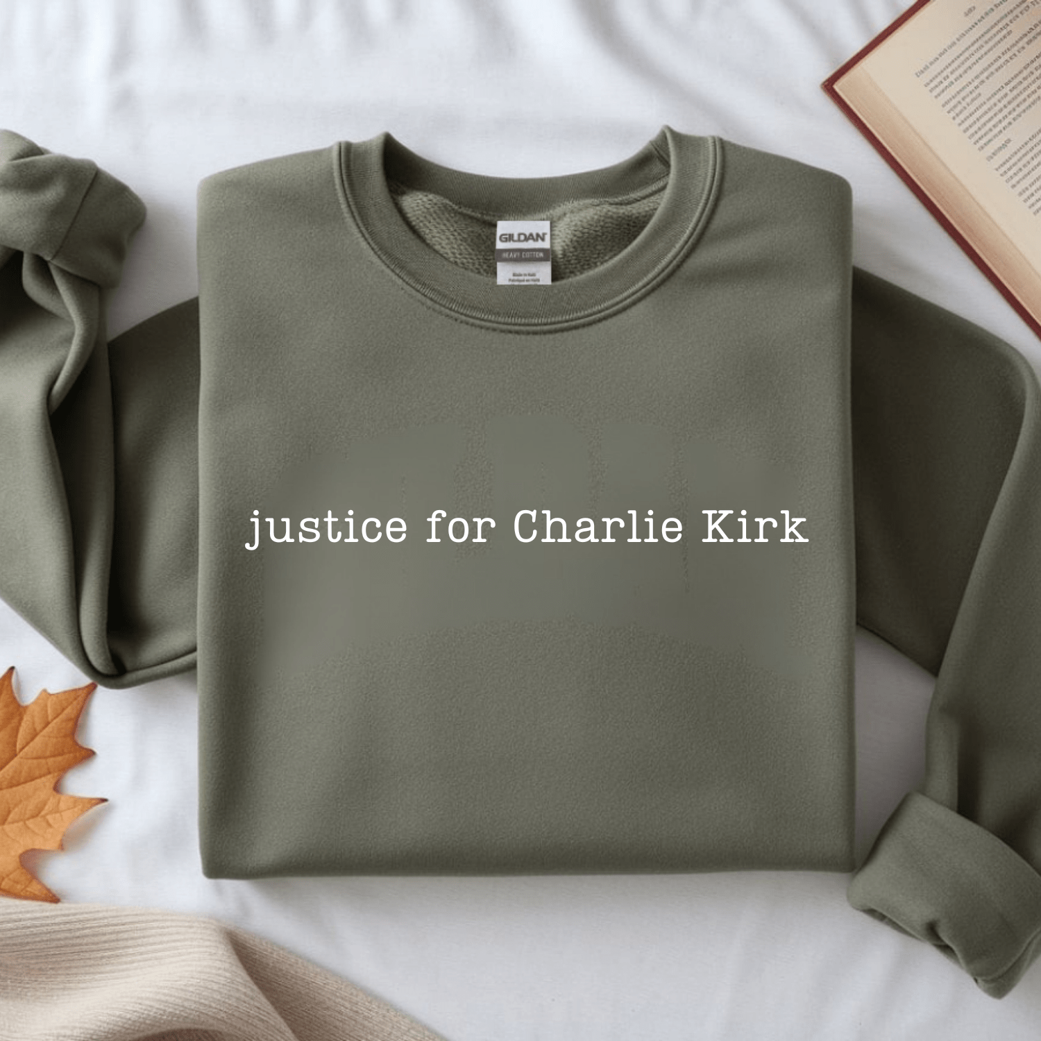 Justice For Charlie Kirk Gildan Sweatshirt - Hollow Point Society - Sweater