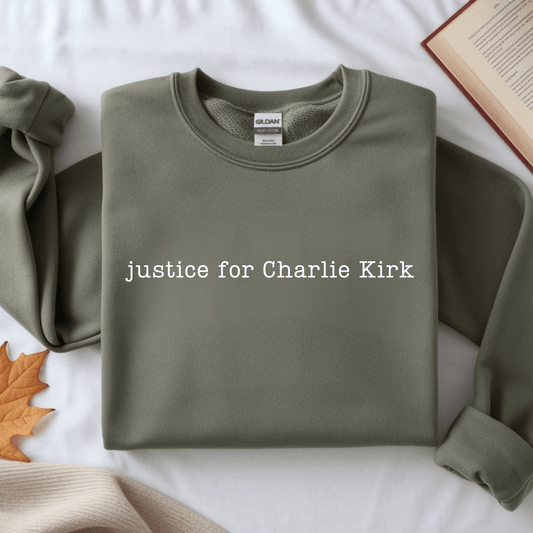 Justice For Charlie Kirk Gildan Sweatshirt - Hollow Point Society - Sweater