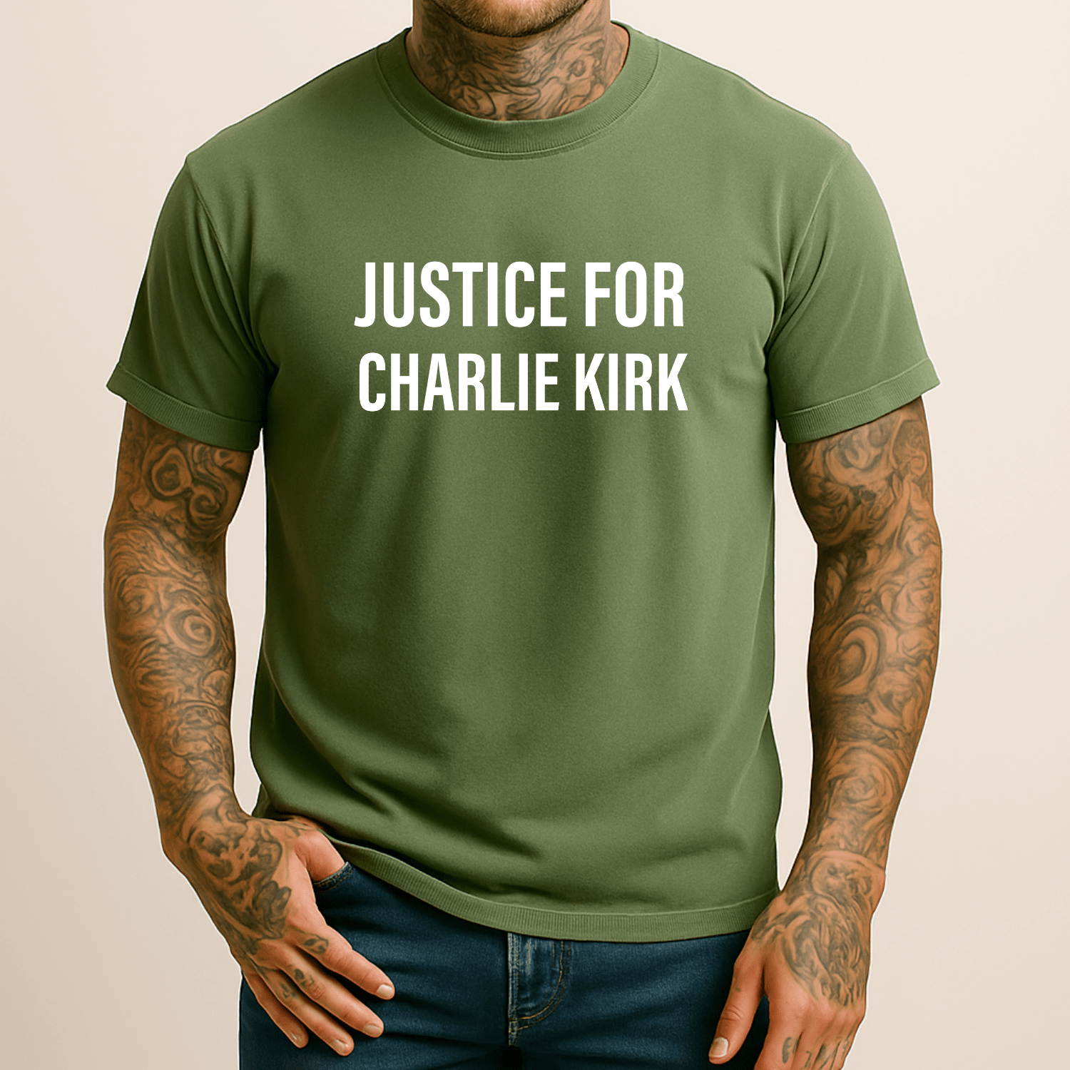 Justice for Charlie Kirk Men's Comfort Colors T-Shirt - Hollow Point Society - T-Shirt