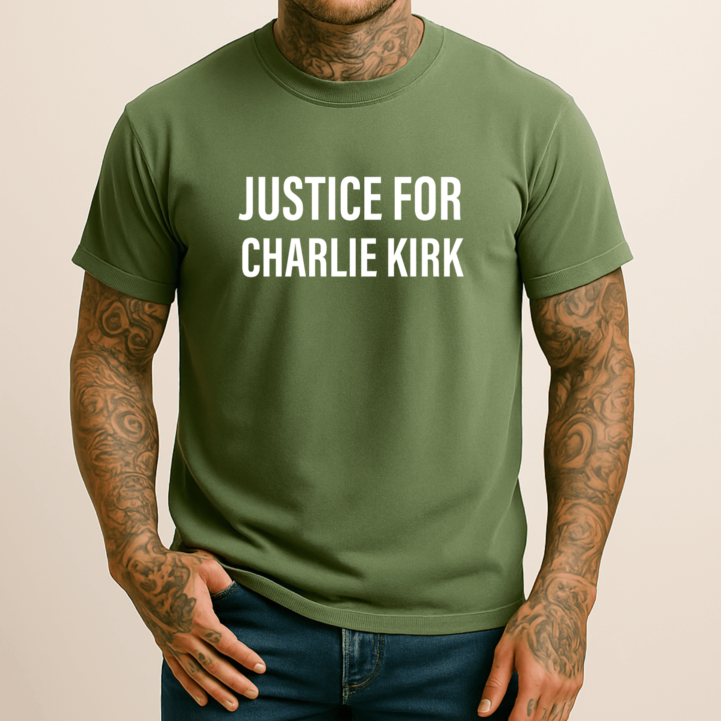 Justice for Charlie Kirk Men's Comfort Colors T-Shirt - Hollow Point Society - T-Shirt