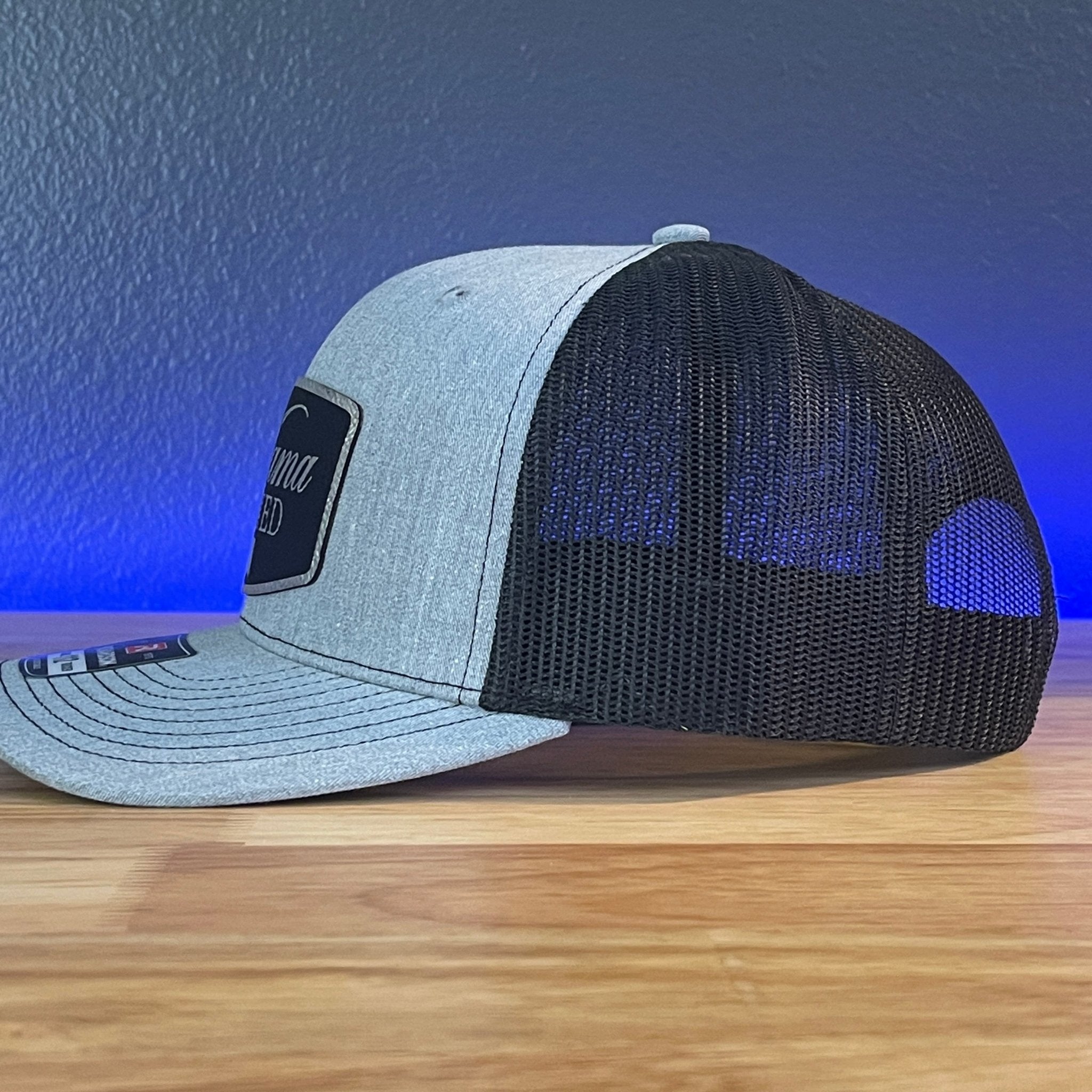 MAMA TRIED Funny Richardson Leather Patch Hat Black/Silver