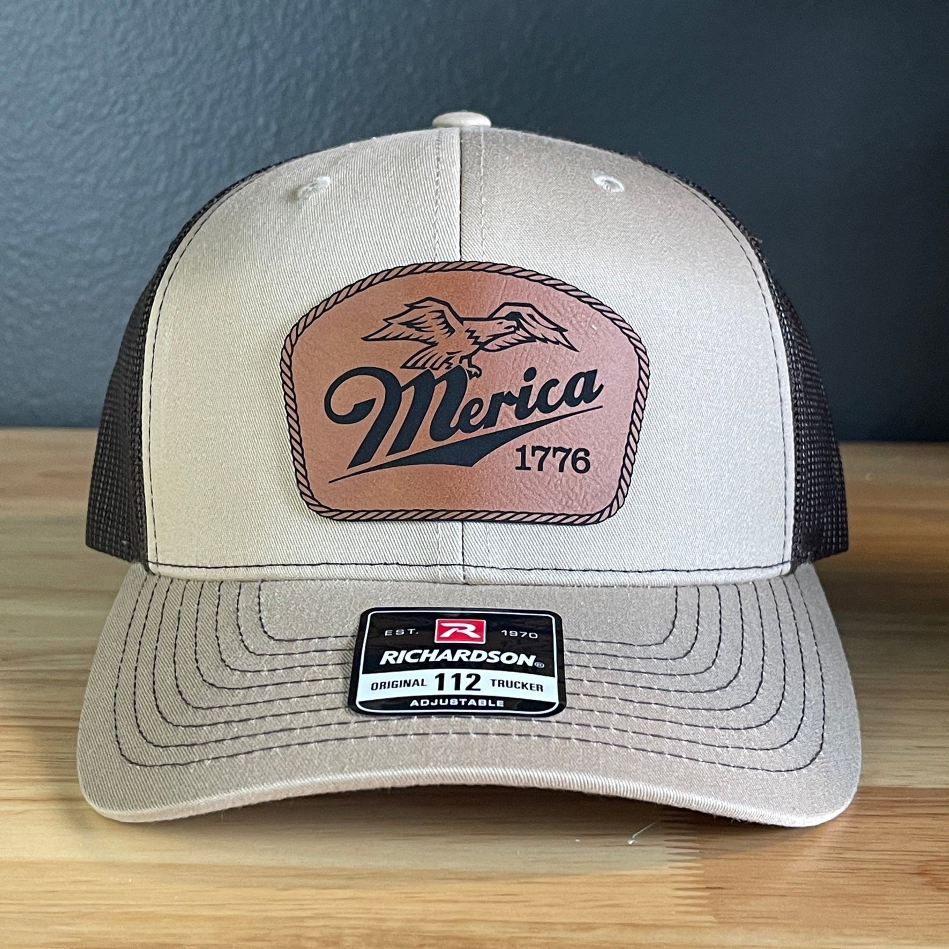 Merica 1776 Eagle Patriotic Leather Patch Hat - Hollow Point Society - Patch Hat