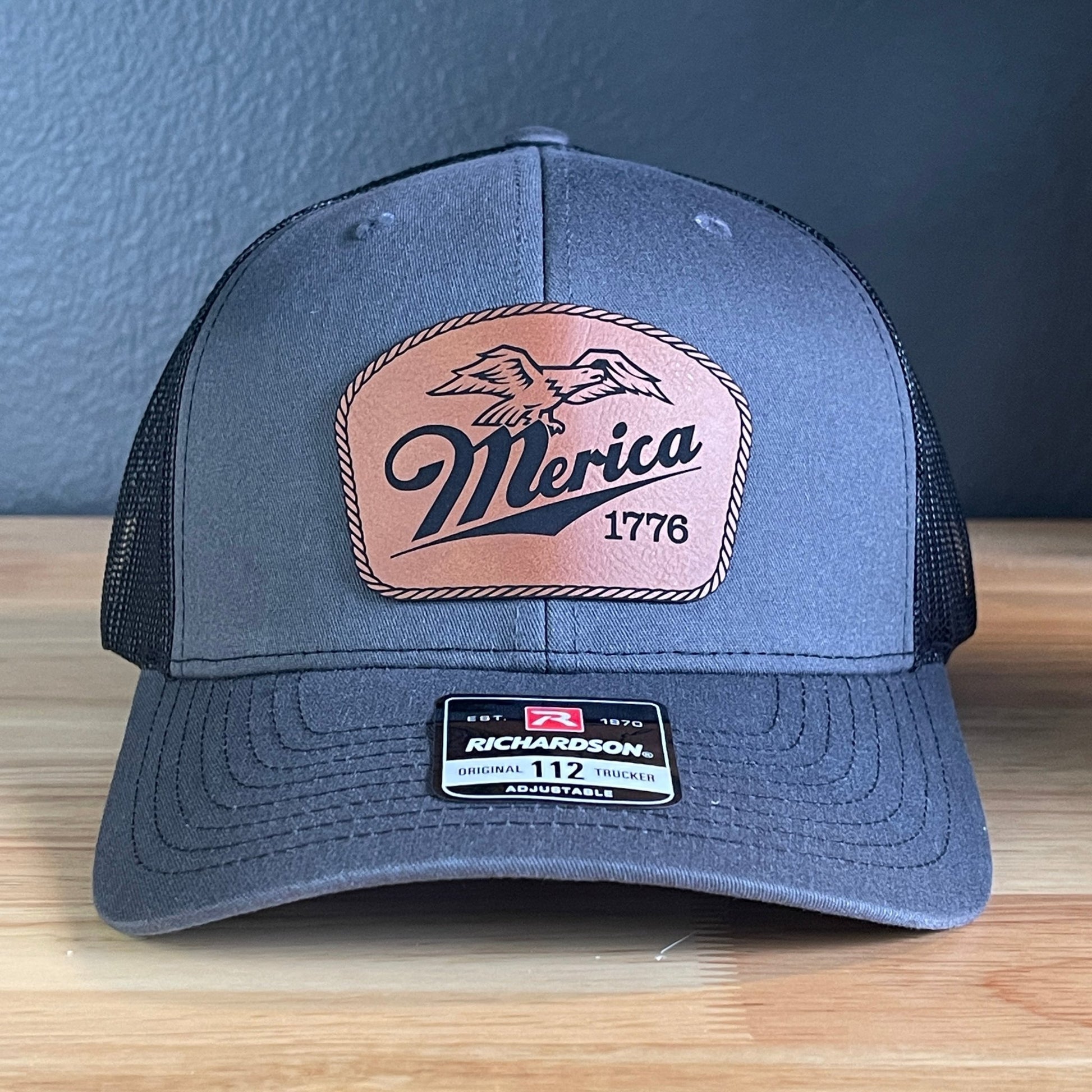 Merica 1776 Eagle Patriotic Leather Patch Hat - Hollow Point Society - Patch Hat