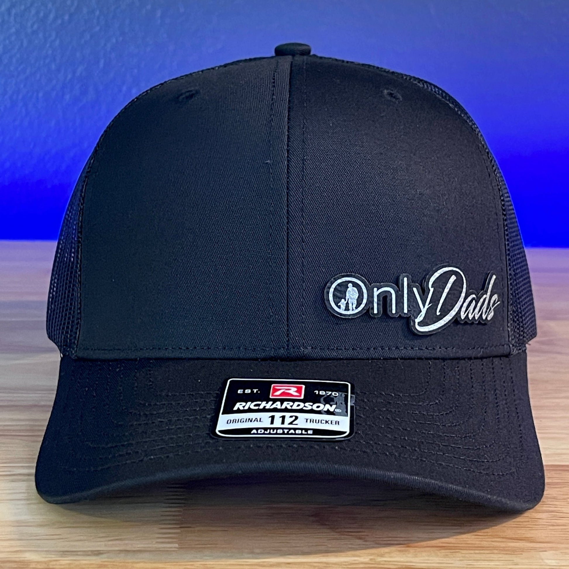 Only Dads Funny Leather Patch Hat Black/Black - Hollow Point Society - Patch Hat