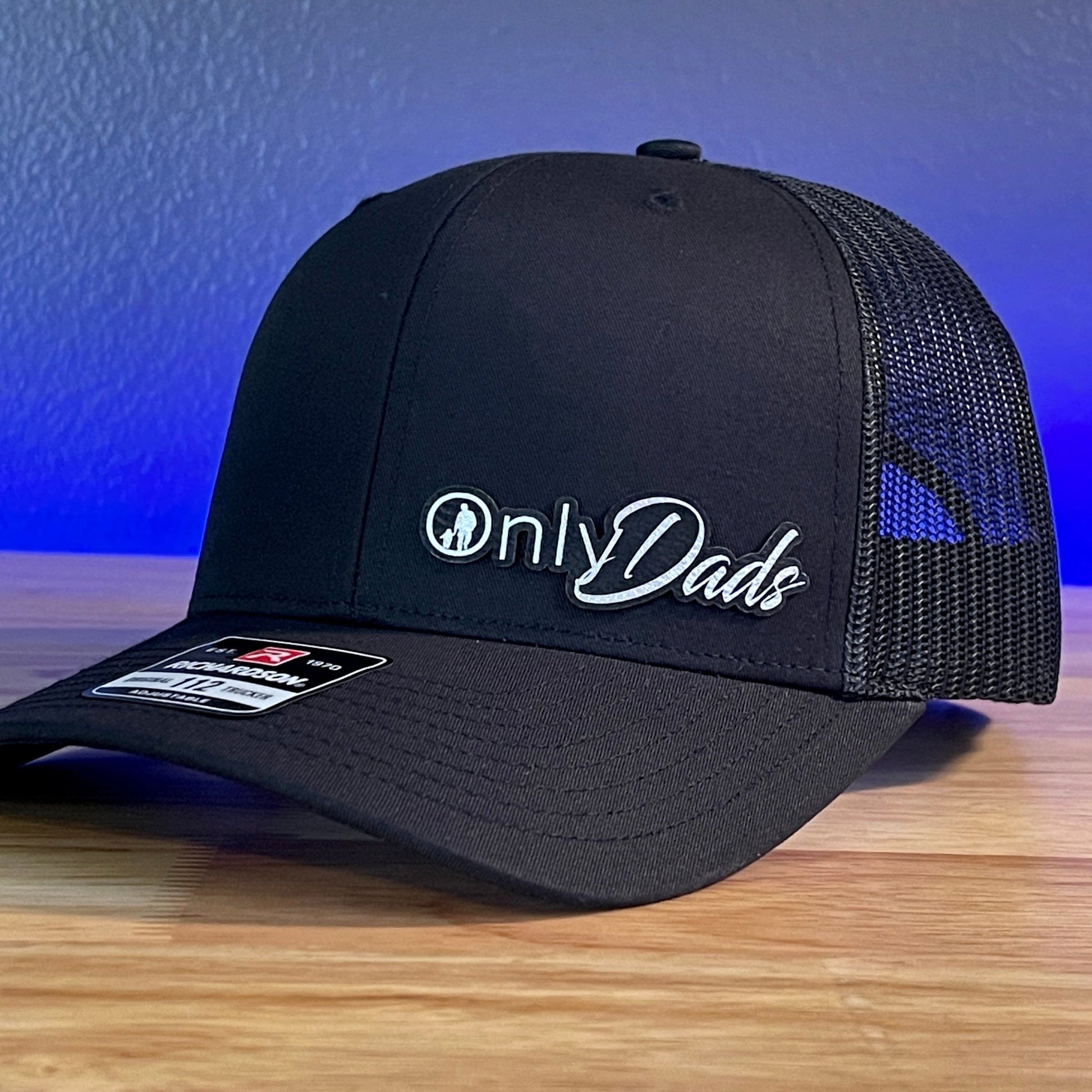 Only Dads Funny Leather Patch Hat Black/Black - Hollow Point Society - Patch Hat