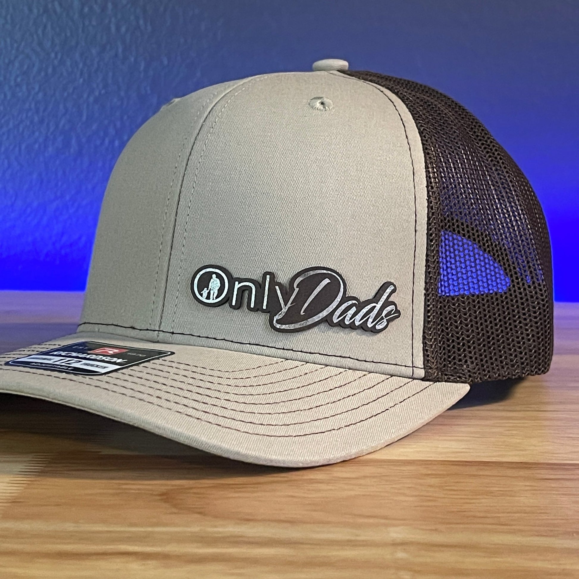 Only Dads Funny Leather Patch Hat Khaki/Brown - Hollow Point Society - Patch Hat