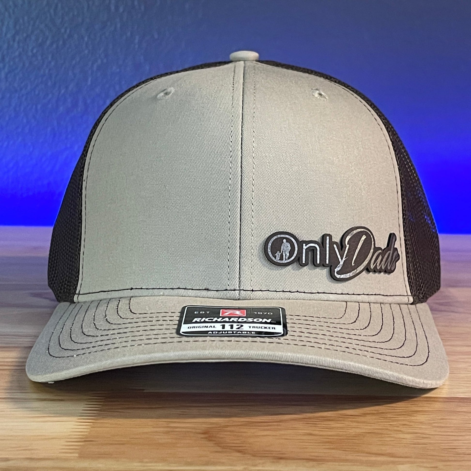 Only Dads Funny Leather Patch Hat Khaki/Brown - Hollow Point Society - Patch Hat