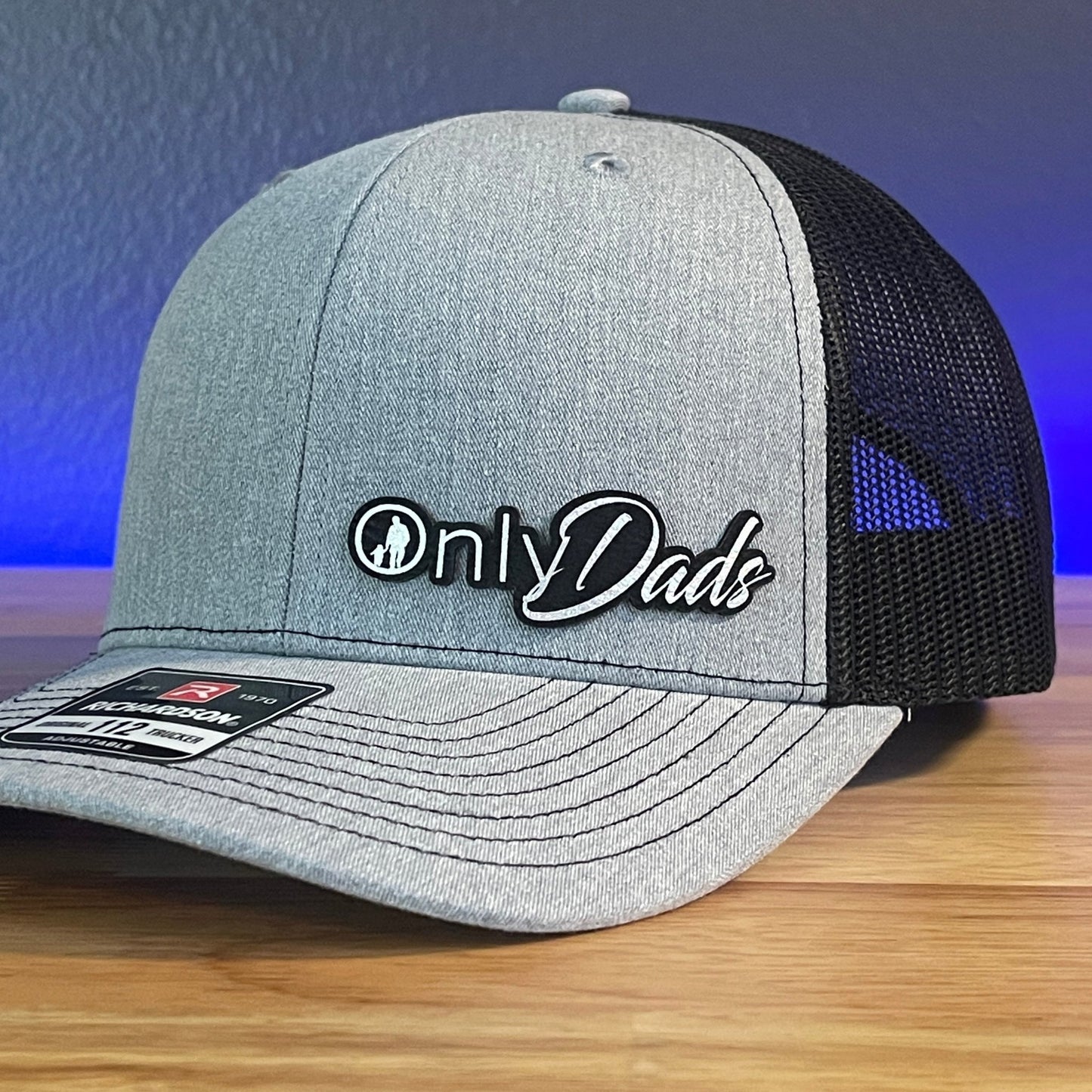 Only Dads Funny Side Leather Patch Hat Black/Silver - Hollow Point Society - Patch Hat