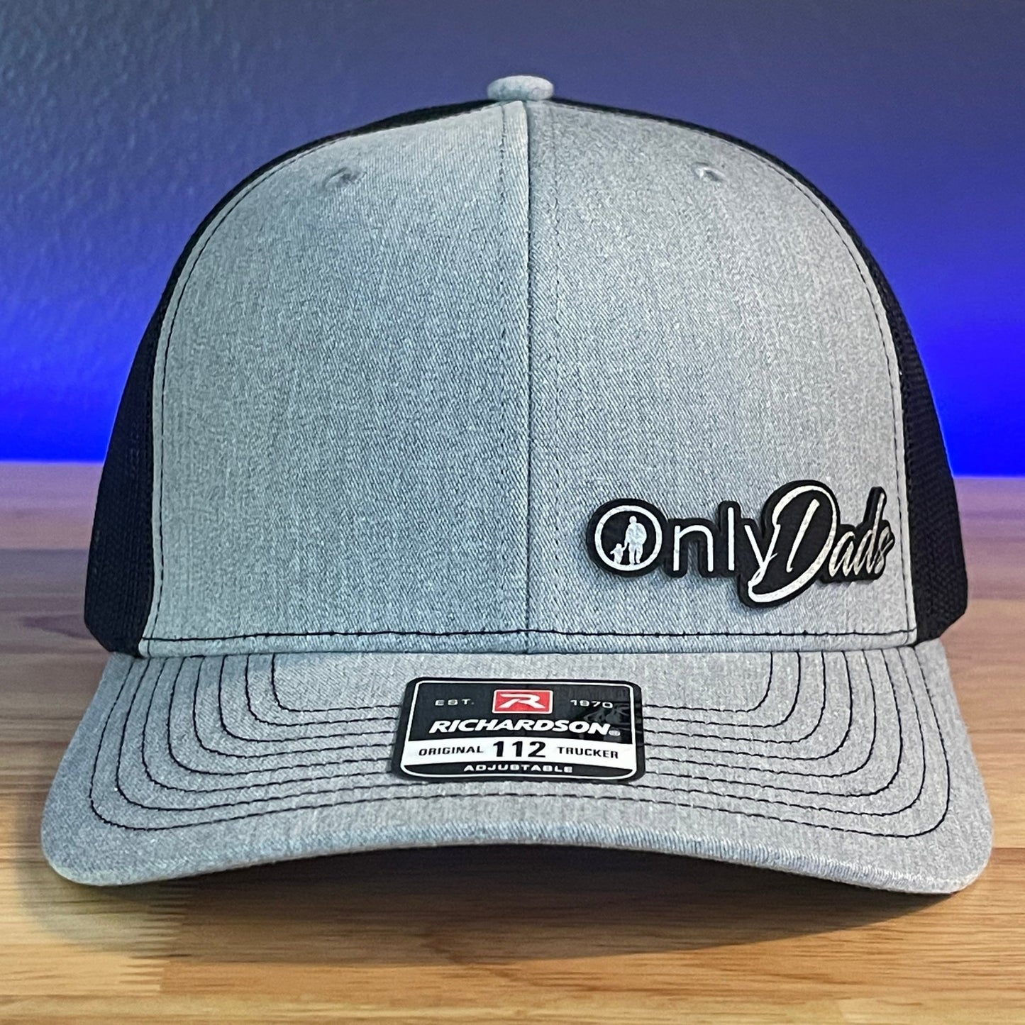 Only Dads Funny Side Leather Patch Hat Black/Silver - Hollow Point Society - Patch Hat