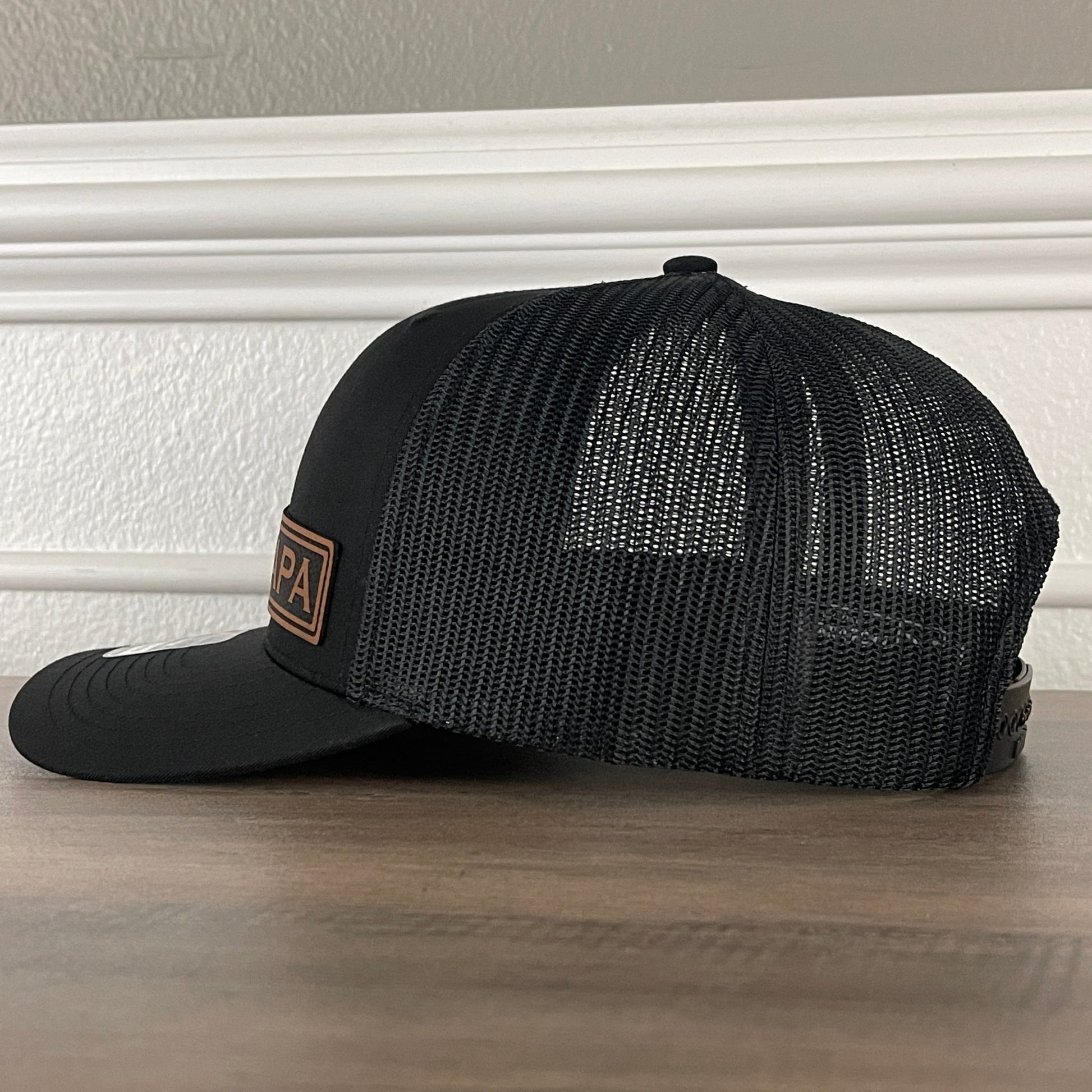 PAPA Side Leather Patch Hat Black - Hollow Point Society - Patch Hat