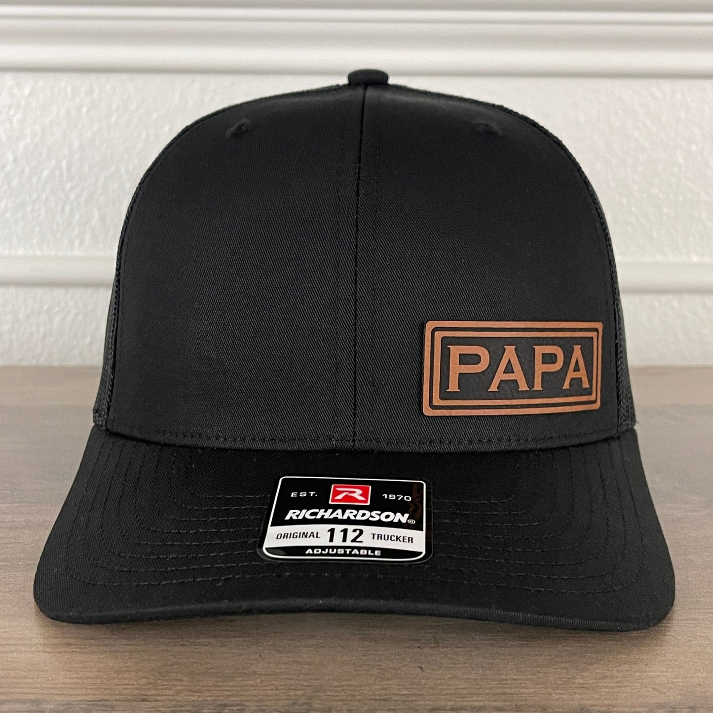 PAPA Side Leather Patch Hat Black - Hollow Point Society - Patch Hat