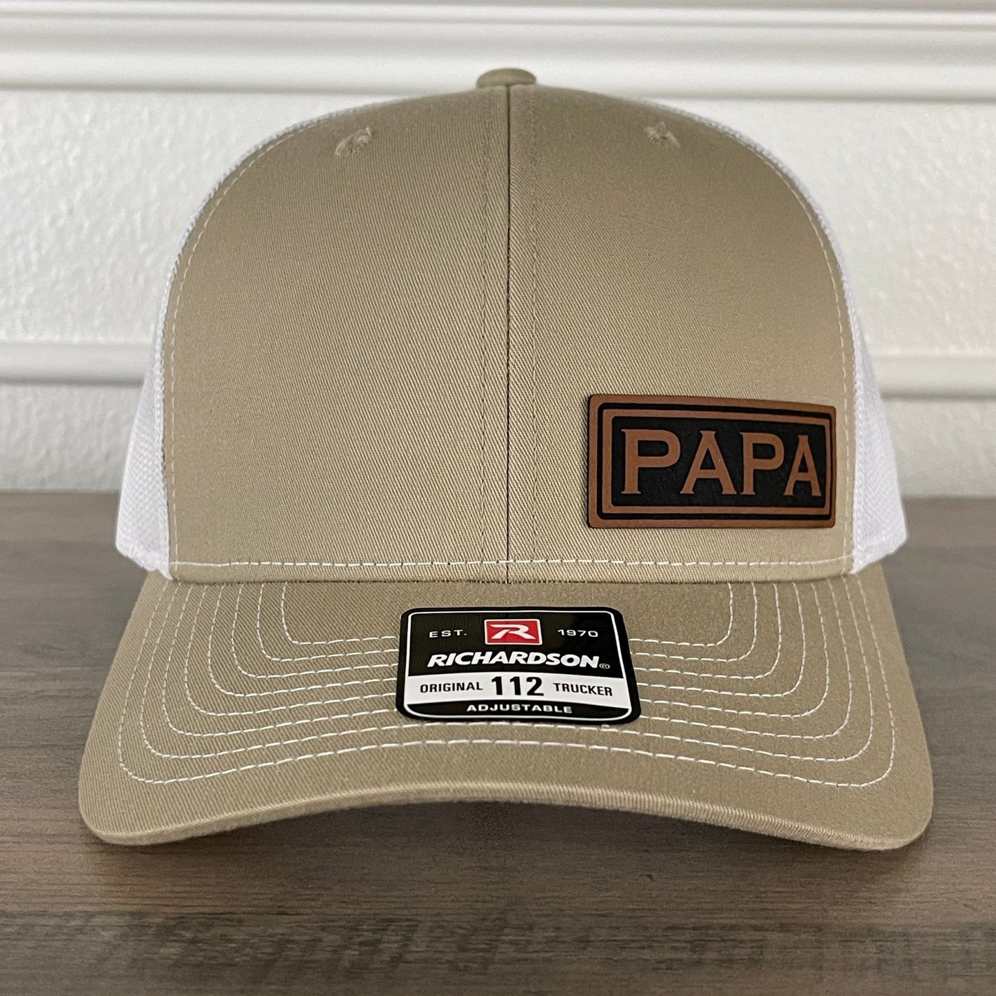 PAPA Side Leather Patch Hat Khaki - Hollow Point Society - Patch Hat