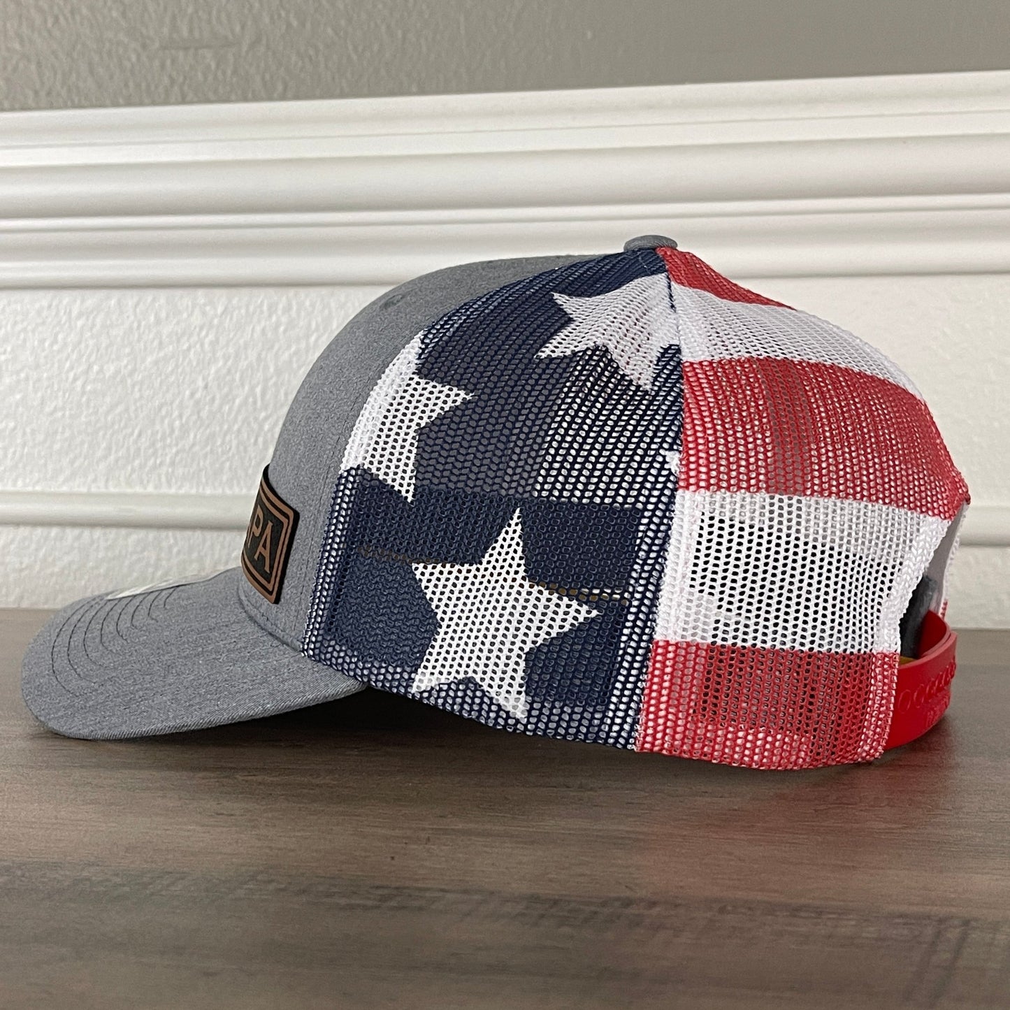 PAPA Side Leather Patch Hat Stars & Stripes - Hollow Point Society - Patch Hat