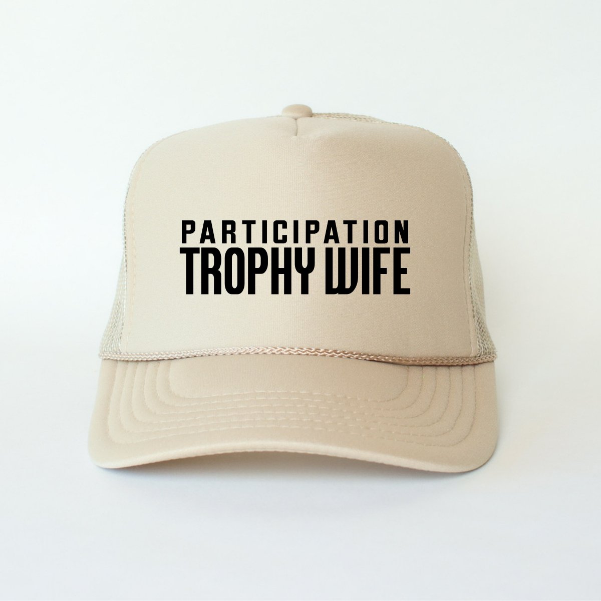 Participation Trophy Wife Funny Classic Foam Trucker Hat Khaki - Hollow Point Society - Trucker Hat