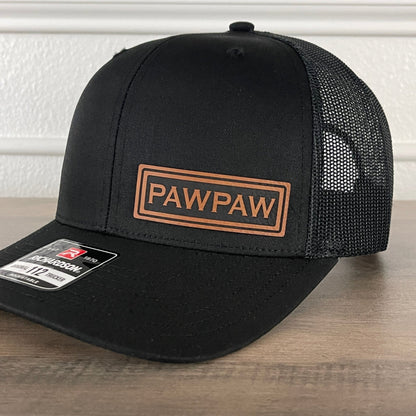 PAWPAW Side Leather Patch Hat Black - Hollow Point Society - Patch Hat