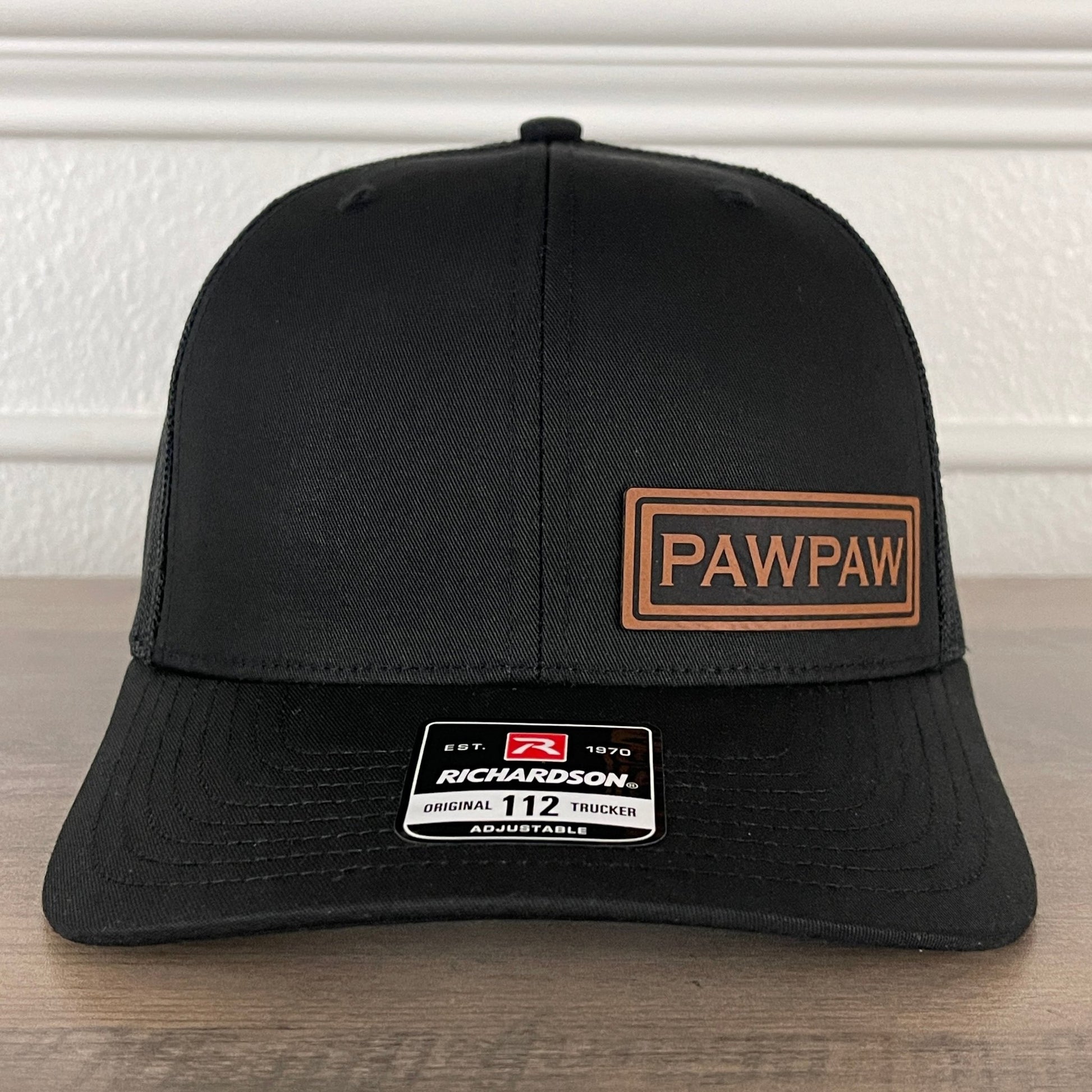 PAWPAW Side Leather Patch Hat Black - Hollow Point Society - Patch Hat