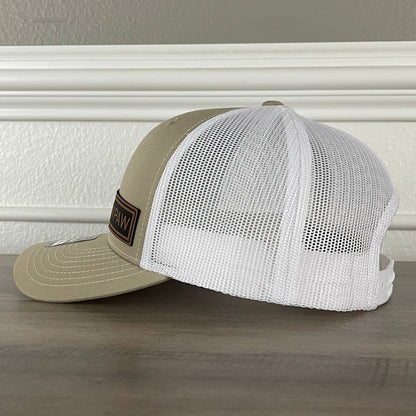 PAWPAW Side Leather Patch Hat Khaki - Hollow Point Society - Patch Hat