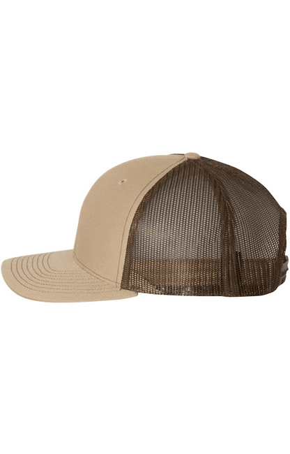 PAWPAW Side Leather Patch Hat Khaki/Brown - Hollow Point Society - Patch Hat