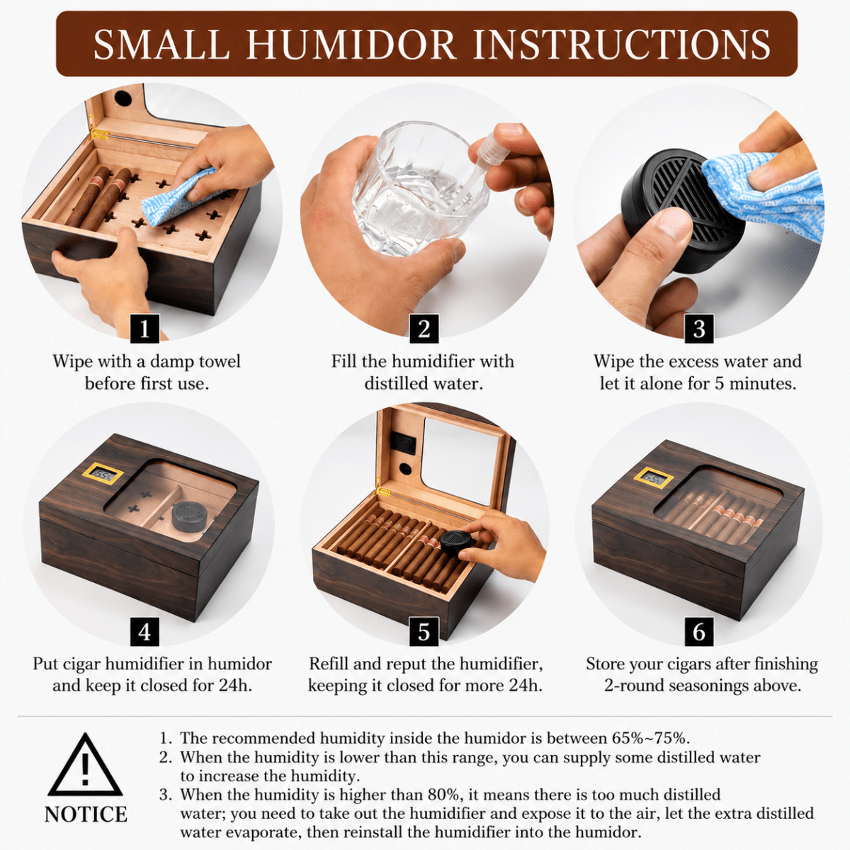 Personalized Cigar Humidor with Digital Hygrometer - Hollow Point Society - Cigar Humidor