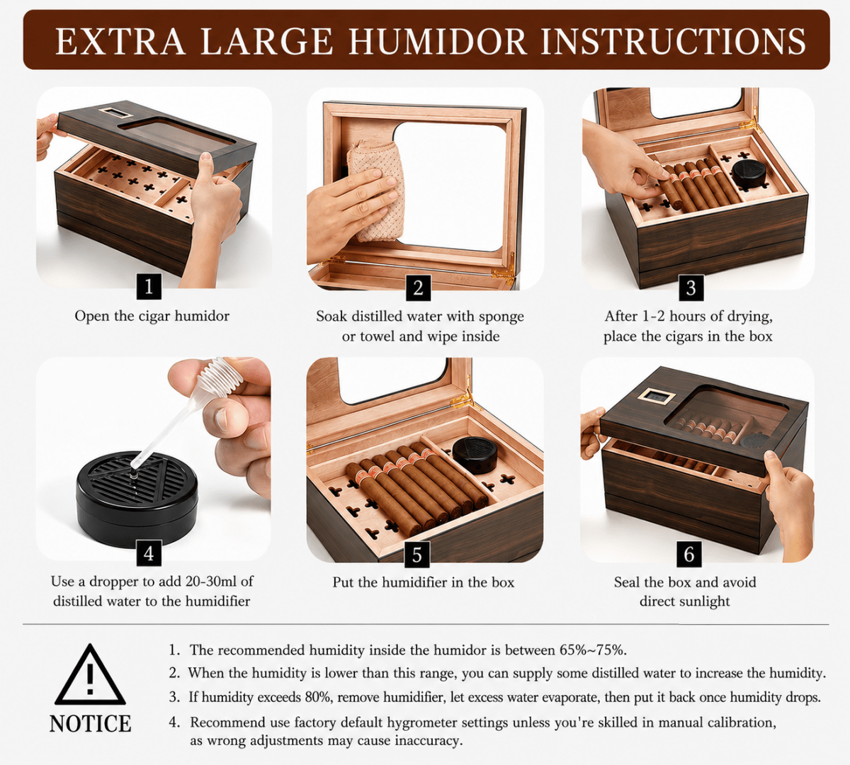 Personalized Cigar Humidor with Digital Hygrometer - Hollow Point Society - Cigar Humidor