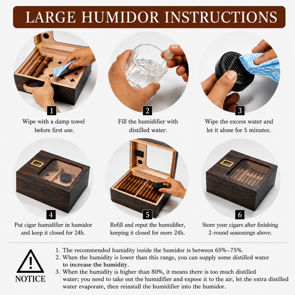 Personalized Cigar Humidor with Digital Hygrometer - Hollow Point Society - Cigar Humidor