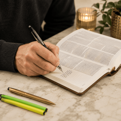 Personalized NIV Journal Bible – Engraved Brown Leathersoft Bible with Name or Monogram - Hollow Point Society - Bible