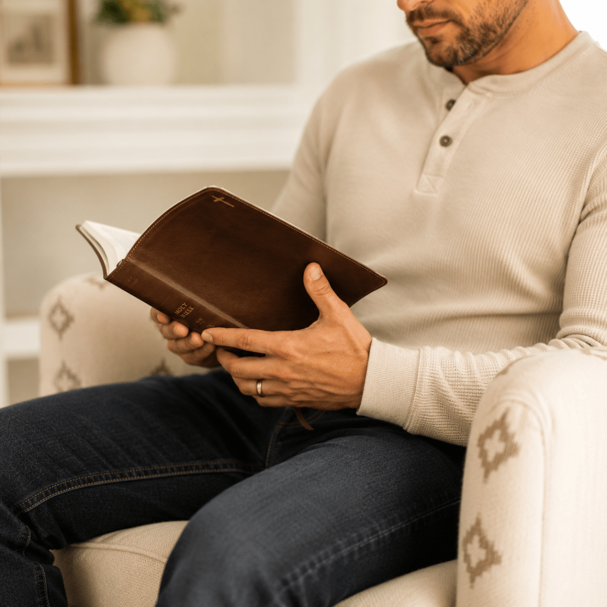 Personalized NIV Journal Bible – Engraved Brown Leathersoft Bible with Name or Monogram - Hollow Point Society - Bible