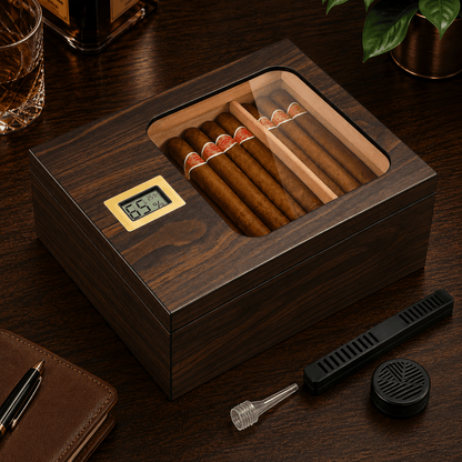 Personalized Signature Cigar Humidor | Engraved Cigar Box - Hollow Point Society - Cigar Humidor