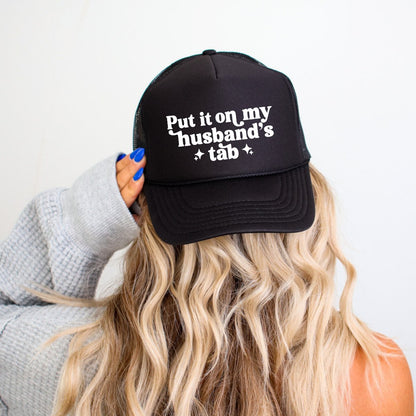 Put It On My Husbands Tab Funny Classic Foam Trucker Hat Black - Hollow Point Society - Trucker Hat