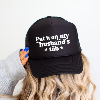 Put It On My Husbands Tab Funny Classic Foam Trucker Hat Black - Hollow Point Society - Trucker Hat