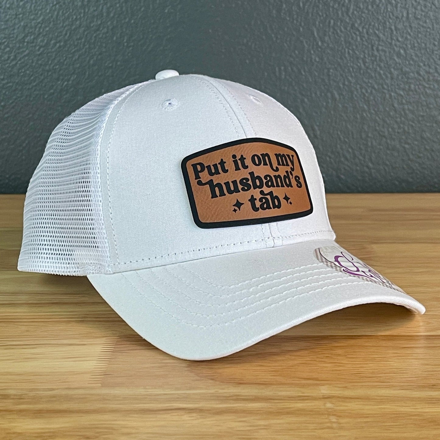 Put It On My Husband’s Tab Ponytail Hat Rawhide Patch Women's Hat - Hollow Point Society - Patch Hat