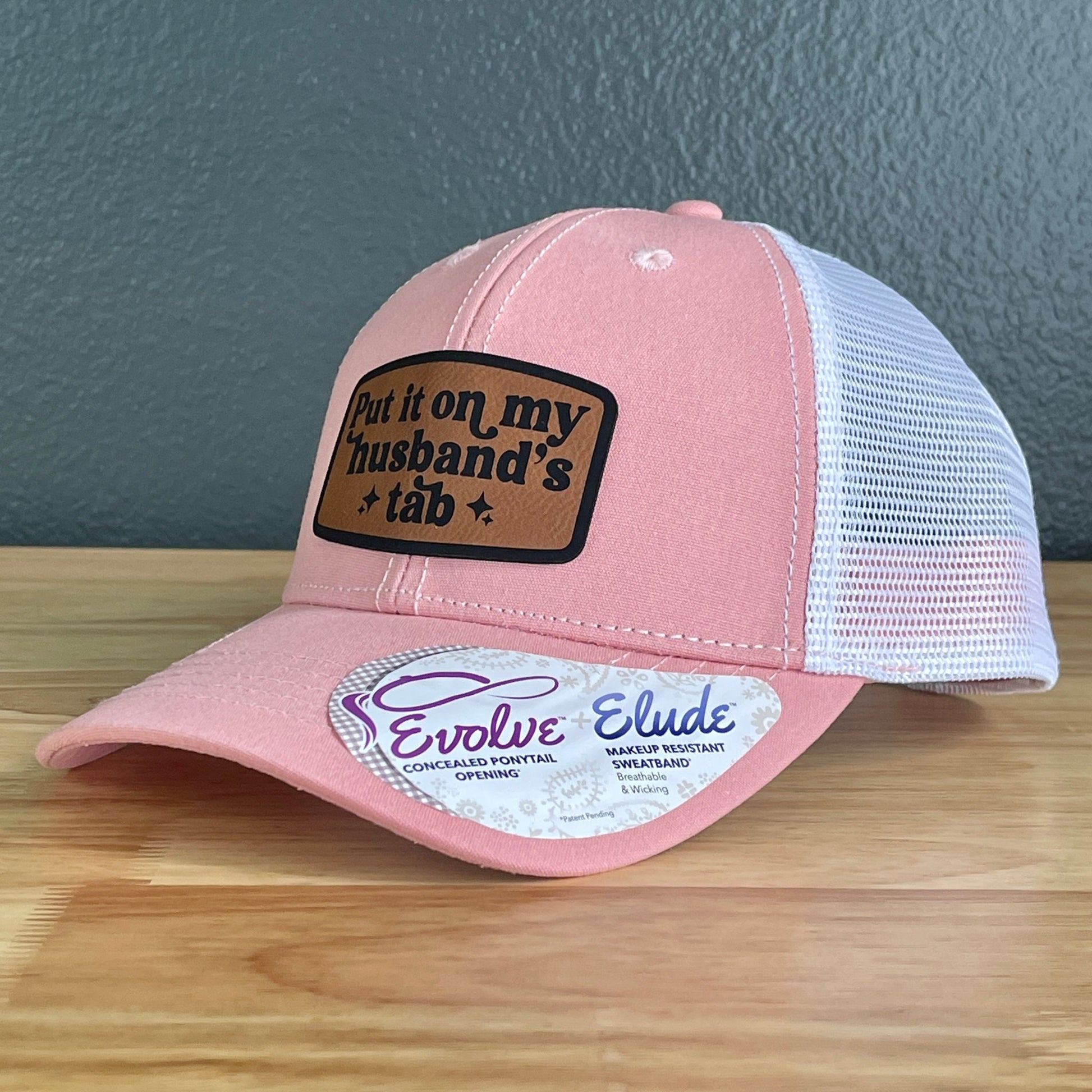 Put It On My Husband’s Tab Ponytail Hat Rawhide Patch Women's Hat - Hollow Point Society - Patch Hat