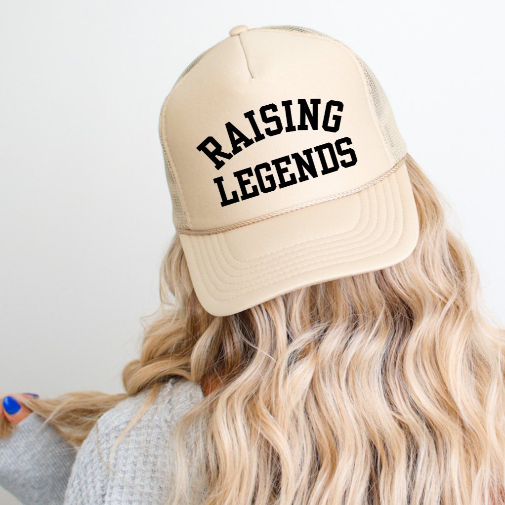 Raising Legends Mom Hat Classic Foam Trucker Hat Khaki - Hollow Point Society - Trucker Hat