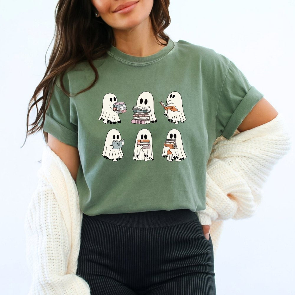 Reading Ghosts Ladies Halloween Shirt (4 colors) - Hollow Point Society - T-Shirt