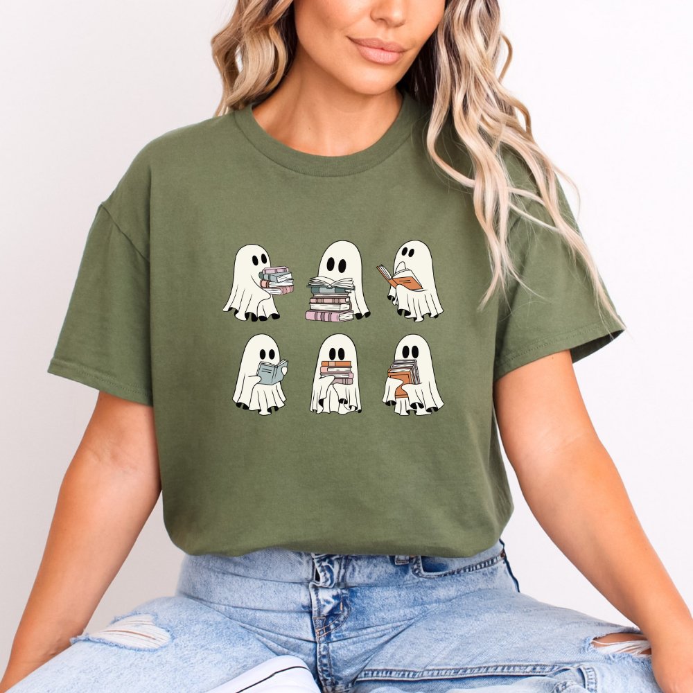 Reading Ghosts Ladies Halloween Shirt (4 colors) - Hollow Point Society - T-Shirt