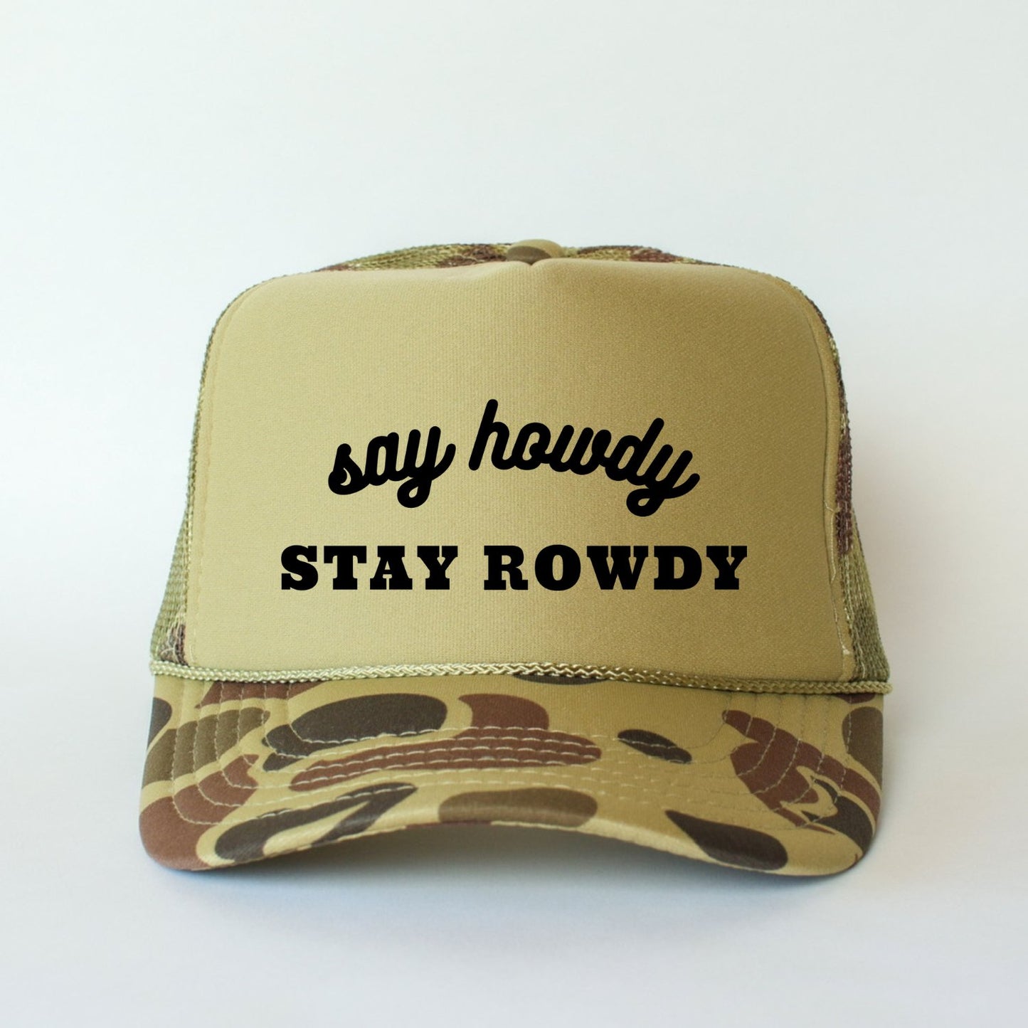 Say Howdy Stay Rowdy Funny Classic Foam Trucker Hat - Hollow Point Society - Trucker Hat